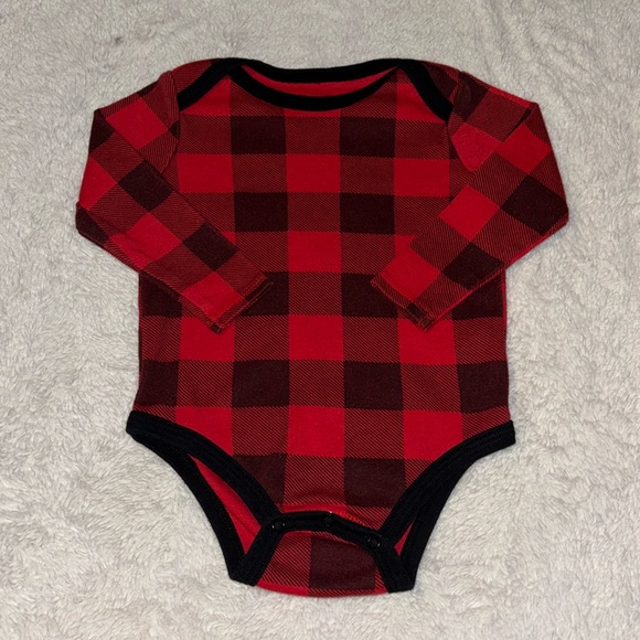 (3 for$10) mini hero’s plaid bodysuit - Picture 1 of 3